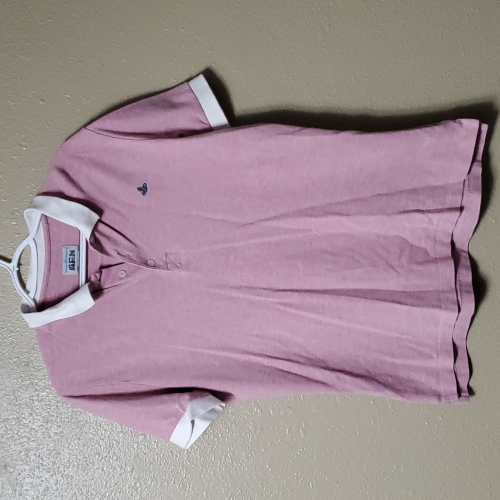 Vivienne Westwood Man Polo Heather Pink White Contrast Collar Size XL